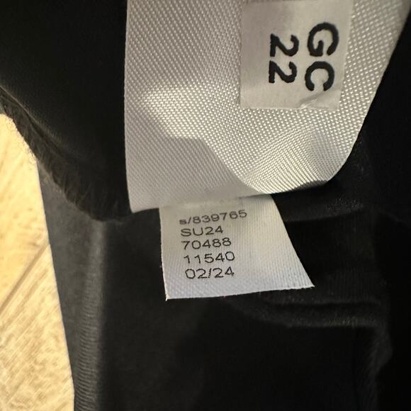 Ann Taylor Scalloped Cotton Linen Cut Out Dress Black 12 NEW - Picture 12 of 15